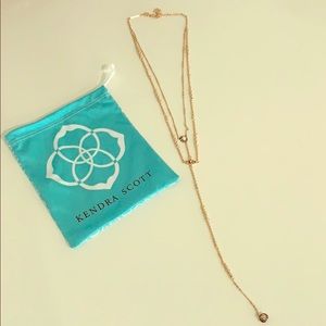 Kendra Scott rose gold Y necklace